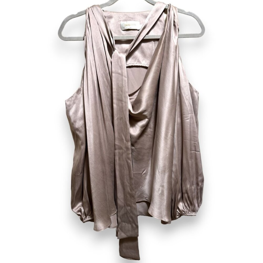 Silk Tie Neck Blouse